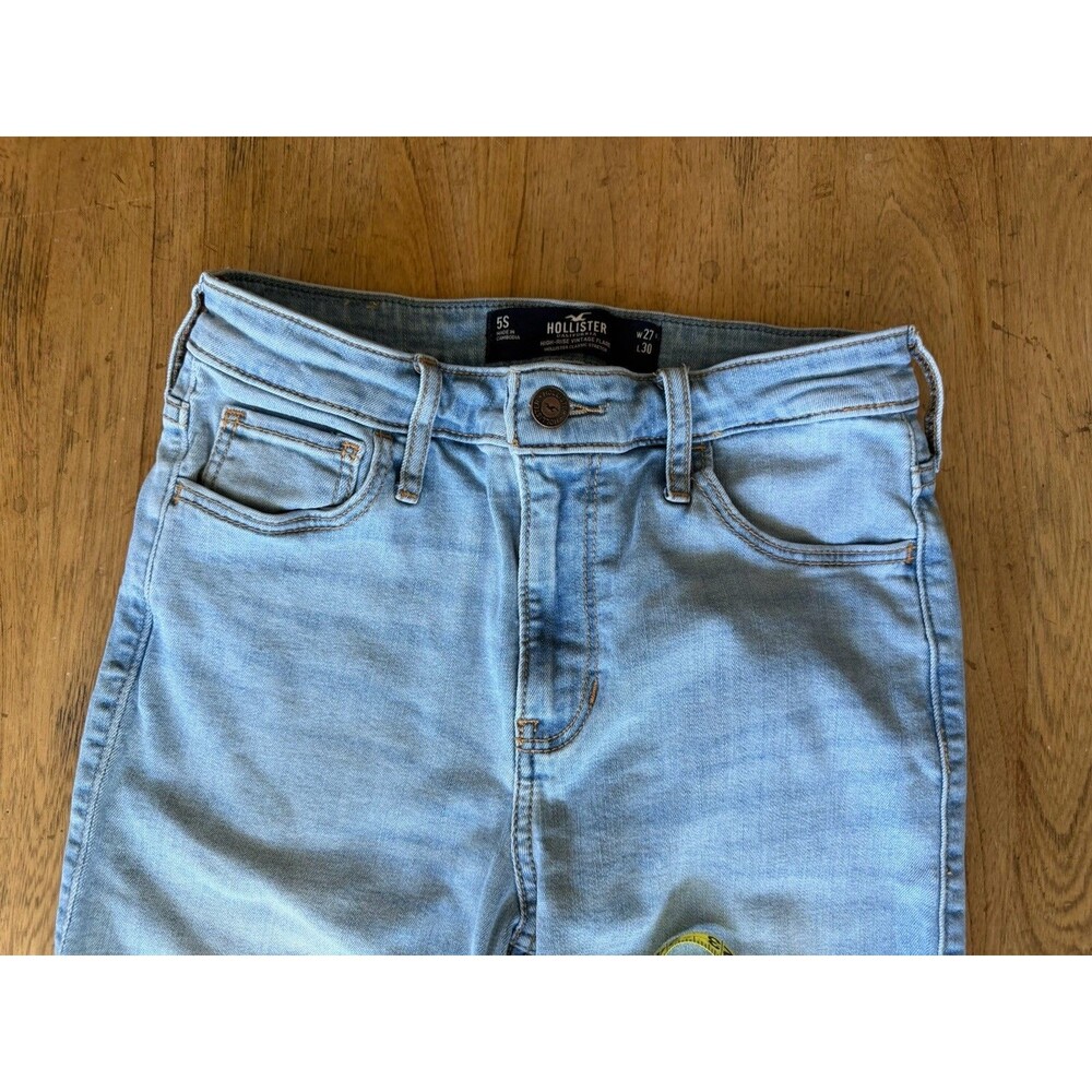 Hollister JEANS Women's High Rise Vintage Flare 5S W27 L30 BOHO Y2K EUC - Picture 7 of 8